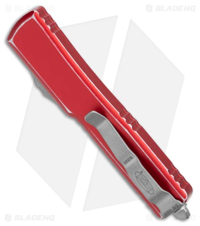 Microtech UTX-70 D/E OTF Automatic Knife Distressed Red Alum (2.4" Apocalyptic) 5 Microtech UTX-70 D/E OTF Automatic Knife Distressed Red Alum (2.4" Apocalyptic) - Image 3