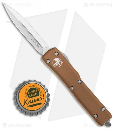 Microtech UTX-70 D/E OTF Automatic Knife Tan CC (2.4" Satin) 6 Microtech UTX-70 D/E OTF Automatic Knife Tan CC (2.4" Satin) - Image 4