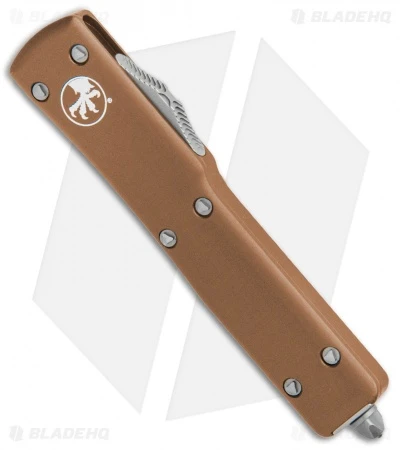 Microtech UTX-70 D/E OTF Automatic Knife Tan CC (2.4" Satin) 4 Microtech UTX-70 D/E OTF Automatic Knife Tan CC (2.4" Satin) - Image 2