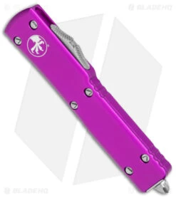 Microtech UTX-70 D/E OTF Automatic Knife Violet (2.4" Stonewash) -Microtech Microtech UTX 70 DE OTF Auto Violet SW BHQ 98265 jr spine