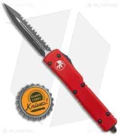 Microtech UTX-70 Dagger OTF Automatic Knife Red CC (2.4" Serr) 147-3 RD 9 Microtech UTX-70 Dagger OTF Automatic Knife Red CC (2.4" Serr) 147-3 RD -Microtech Microtech UTX 70 Dagger OTF Auto Red CC Black Full Serr 147 3RD BHQ 98291 jr bottlecap