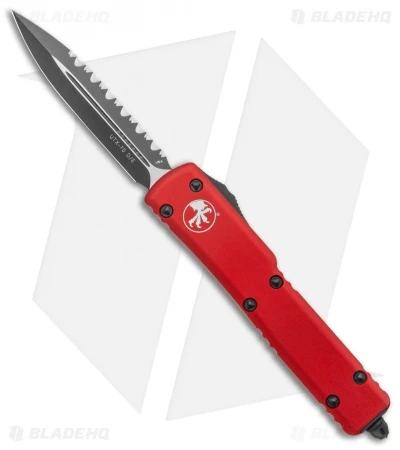 Microtech UTX-70 Dagger OTF Automatic Knife Red CC (2.4" Serr) 147-3 RD 3 Microtech UTX-70 Dagger OTF Automatic Knife Red CC (2.4" Serr) 147-3 RD