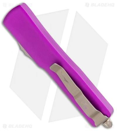 Microtech Signature Series UTX-70 HH Tanto OTF Knife Violet (2.4" Bronze SW) 5 Microtech Signature Series UTX-70 HH Tanto OTF Knife Violet (2.4" Bronze SW) - Image 3