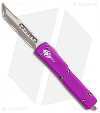 Microtech Signature Series UTX-70 HH Tanto OTF Knife Violet (2.4" Bronze SW) 3 Microtech Signature Series UTX-70 HH Tanto OTF Knife Violet (2.4" Bronze SW)