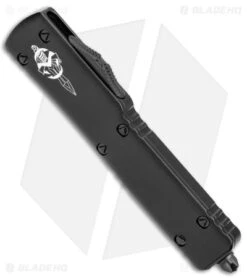 Microtech Signature Series UTX-70 Hellhound Automatic Knife Black (2.4" Black) -Microtech Microtech UTX 70 Hellhound Signature Series Auto Black Black Tanto BHQ 176034 jr spine
