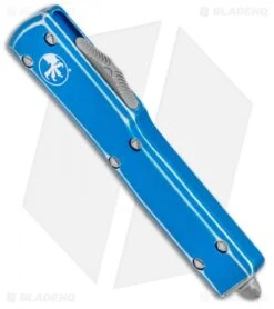 Microtech UTX-70 S/E OTF Automatic Knife Distressed Blue (2.4" Apocalyptic) -Microtech Microtech UTX 70 S E OTF Automatic Knife Distressed Blue 2.4 Apocalyptic BHQ 120310 LS Spine