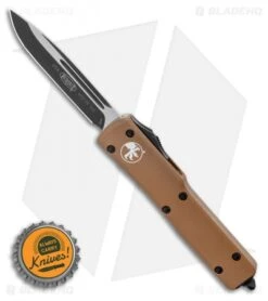Microtech UTX-70 S/E OTF Automatic Knife Tan (2.4" Two-Tone) 148-1TA -Microtech Microtech UTX 70 S E OTF Automatic Knife Tan 2.4 Two Tone 148 1TA BHQ 26645 LS Bottlecap