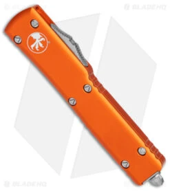 Microtech UTX-70 S/E OTF Automatic Knife Orange (2.4" Stonewash) 148-10OR -Microtech Microtech UTX 70 SE Auto OTF Orange SW BHQ 49733 jr spine