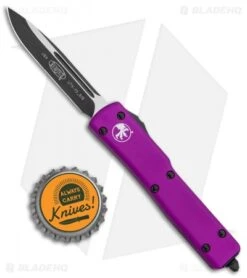 Microtech UTX-70 S/E OTF Automatic Knife Violet (2.4" Black) 148-1VI -Microtech Microtech UTX 70 SE Auto Violet Black BHQ 98347 jr bottlecap