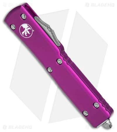 Microtech UTX-70 OTF S/E Automatic Knife Violet Aluminum (2.4" Stonewash Serr) 4 Microtech UTX-70 OTF S/E Automatic Knife Violet Aluminum (2.4" Stonewash Serr) - Image 2