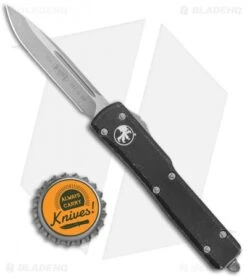 Microtech UTX-70 S/E OTF Automatic Distressed Black (2.4" Stonewash) 148-10DBK -Microtech Microtech UTX 70 SE OTF Auto Diestressed Black SW 148 10DBK BHQ 120248 jr bottlecap