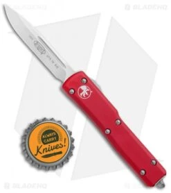Microtech UTX-70 S/E OTF Automatic Knife Red (2.4" Satin) 148-4RD -Microtech Microtech UTX 70 SE OTF Auto Red Satin 148 RD BHQ 105407 jr bottlecap