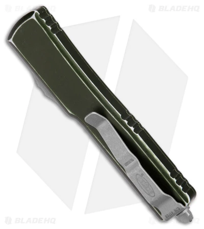 Microtech UTX-70 Spartan OTF Auto Knife Distressed OD Green (2.5" Apocalyptic) 5 Microtech UTX-70 Spartan OTF Auto Knife Distressed OD Green (2.5" Apocalyptic) - Image 3