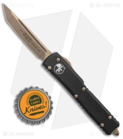 Microtech UTX-70 Tanto T/E Automatic OTF Knife (2.4" Bronze) 149-13 -Microtech Microtech UTX 70 Tanto DA Auto OTF Bronze 149 13 BHQ 140434 jr bottlecap