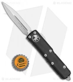 Microtech UTX-85 D/E OTF Automatic Knife (3.1" Stonewash) 232-10 -Microtech Microtech UTX 85 D E OTF Automatic Knife 3.125in Stonewash 232 10 BHQ 80406 LS Bottlecap