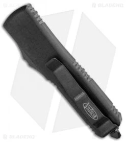 Microtech UTX-85 D/E OTF Automatic Knife Black Tactical (3.125" Black) 232-1DLCT -Microtech Microtech UTX 85 D E OTF Automatic Knife Black Tactical Black 232 1DLCT BHQ 107737 kp side jr