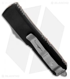 Microtech UTX-85 D/E OTF Automatic Knife Tan G-10 (3.1" Apocalyptic Full Serr) -Microtech Microtech UTX 85 D E OTF Automatic Knife Tan G 10 3.125 Apocalyptic Full Serr BHQ 134519 LS Side