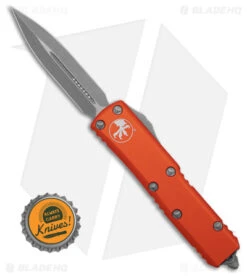 Microtech UTX-85 D/E OTF Automatic Knife Orange (3.13" Apocalyptic) -Microtech Microtech UTX 85 DE OTF AK Orange 3in Apocalyptic BHQ 181692 td size