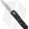 Microtech UTX-85 D/E OTF Automatic Knife Black (3.125" Stonewash Full Serr) -Microtech Microtech UTX 85 DE OTF Auto Black SW Full Serr 232 12 BHQ 100772 jr