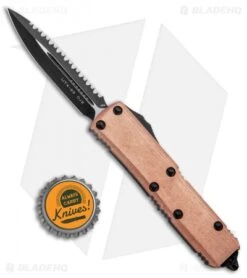 Microtech UTX-85 D/E OTF Automatic Knife Copper (3.125" Serrated) 232-3CP -Microtech Microtech UTX 85 DE OTF Auto Copper Serrated 232 3CP BHQ 97934 jr bottlecap