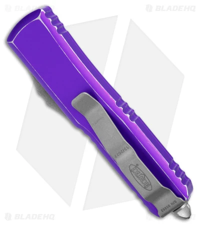 Microtech UTX-85 D/E OTF Automatic Knife Distressed Purple (3.1" Apocalyptic SW) 5 Microtech UTX-85 D/E OTF Automatic Knife Distressed Purple (3.1" Apocalyptic SW) - Image 3