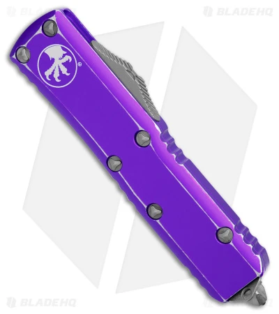 Microtech UTX-85 D/E OTF Automatic Knife Distressed Purple (3.1" Apocalyptic SW) 4 Microtech UTX-85 D/E OTF Automatic Knife Distressed Purple (3.1" Apocalyptic SW) - Image 2