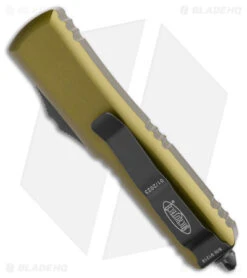 Microtech UTX-85 D/E OTF Automatic Knife OD Green (3.125" Black) -Microtech Microtech UTX 85 DE OTF Auto OD Green Black BHQ 81507 jr side