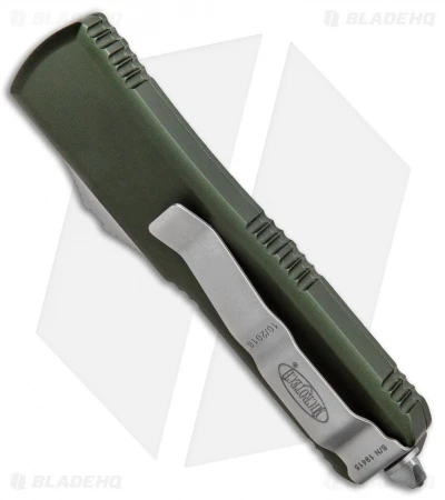 Microtech UTX-85 D/E OTF Automatic Knife OD Green (3.125" Satin Full Serr) 5 Microtech UTX-85 D/E OTF Automatic Knife OD Green (3.125" Satin Full Serr) - Image 3
