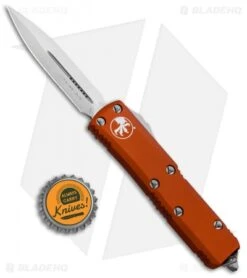 Microtech UTX-85 D/E OTF Automatic Knife Orange (3.125" Satin) 232-4OR -Microtech Microtech UTX 85 DE OTF Auto Orange Satin 232 4OR BHQ 93003 jr bottlecap