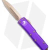 Microtech UTX-85 D/E OTF Automatic Knife Purple (3.125" Bronze) -Microtech Microtech UTX 85 DE OTF Auto Purple Bronze BHQ 180399 jr