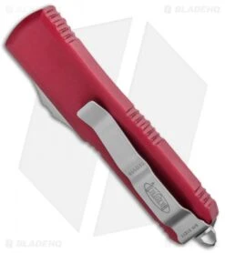Microtech UTX-85 D/E OTF Automatic Knife Red (3.125" Satin) 232-4RD 8 Microtech UTX-85 D/E OTF Automatic Knife Red (3.125" Satin) 232-4RD -Microtech Microtech UTX 85 DE OTF Auto Red Satin 232 4RD BHQ 93005 jr side
