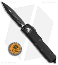 Microtech UTX-85 D/E OTF Automatic Knife Tactical (3.125" Black) 232-1T -Microtech Microtech UTX 85 DE OTF Auto Tactical Black 232 1T BHQ 80743 jr bottlecap