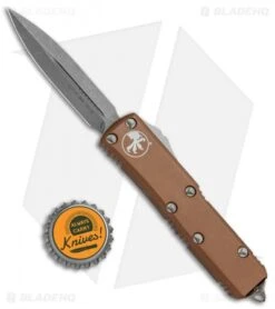 Microtech UTX-85 D/E OTF Automatic Knife Tan (3.125" Apocalyptic) 232-10APTA -Microtech Microtech UTX 85 DE OTF Tan Apocalyptic 232 10APTA BHQ 90231 jr bottlecap
