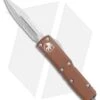 Microtech UTX-85 D/E OTF Auto Knife Tan (3.125" Stonewash Serr) -Microtech Microtech UTX 85 DE OTF Tan SW Serr 232 11TA BHQ 98515 jr 1