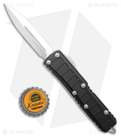 Microtech UTX-85 II Signature Series Dagger D/E OTF Automatic Black (3" Satin) -Microtech Microtech UTX 85 II Signature Series Dagger DE OTF Auto Black Satin BHQ 175371 jr bottlecap