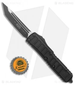 Microtech UTX-85 II T/E Signature Series Tanto OTF Knife Black (3" Two-Tone) -Microtech Microtech UTX 85 II TE Signature Series Tanto Black TT BHQ 138637 jr bottlecap