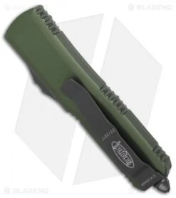 Microtech UTX-85 S/E OTF Automatic Knife OD Green (3.125" Black) 231-1OD -Microtech Microtech UTX 85 SE OD Green black 231 1OD BHQ 69043 er side