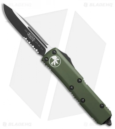 Microtech UTX-85 S/E OTF Automatic Knife OD Green (3.125" Black Serr) 231-2OD 3 Microtech UTX-85 S/E OTF Automatic Knife OD Green (3.125" Black Serr) 231-2OD