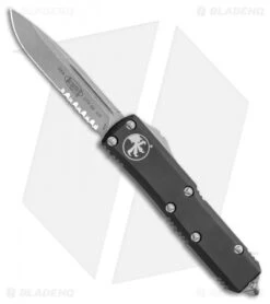 Microtech UTX-85 S/E OTF Automatic Black (3.1" Apocalyptic Serr) 231-11AP