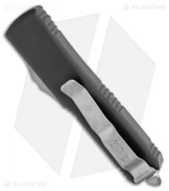 Microtech UTX-85 S/E OTF Automatic Black (3.1" Apocalyptic Serr) 231-11AP -Microtech Microtech UTX 85 SE OTF Automatic Black 3.125 Apocalyptic Serr 231 11AP BHQ 118833 LS Side