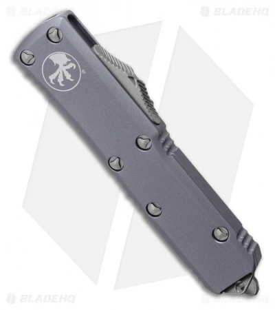 Microtech UTX-85 S/E OTF Automatic Knife Gray (3.125" Stonewash) 231-10GY 4 Microtech UTX-85 S/E OTF Automatic Knife Gray (3.125" Stonewash) 231-10GY - Image 2