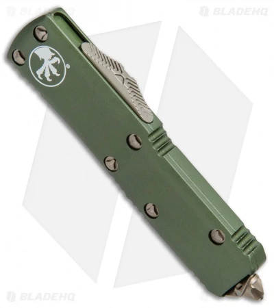 Microtech UTX-85 S/E OTF Automatic Knife OD Green (3.125" Bronze Serr) 4 Microtech UTX-85 S/E OTF Automatic Knife OD Green (3.125" Bronze Serr) - Image 2