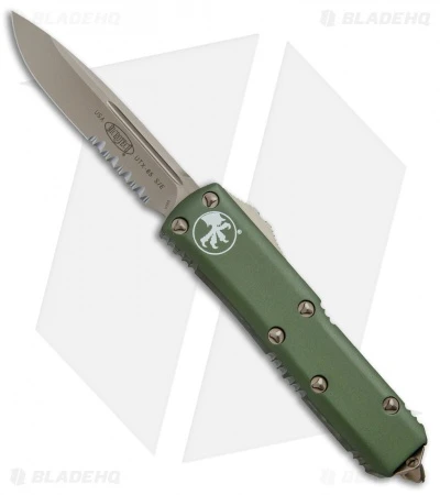Microtech UTX-85 S/E OTF Automatic Knife OD Green (3.125" Bronze Serr) 3 Microtech UTX-85 S/E OTF Automatic Knife OD Green (3.125" Bronze Serr)
