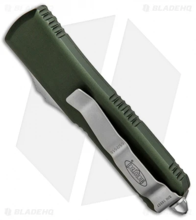 Microtech UTX-85 S/E OTF Automatic Knife OD Green (3.125" Satin Serr) 231-5 OD 5 Microtech UTX-85 S/E OTF Automatic Knife OD Green (3.125" Satin Serr) 231-5 OD - Image 3