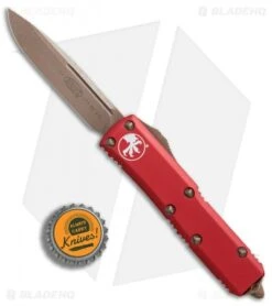 Microtech UTX-85 S/E OTF Automatic Knife Red (3.125" Bronze) -Microtech Microtech UTX 85 SE Red Bronze BHQ 72345 er bottlecap