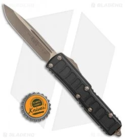 Microtech UTX-85 II Signature Series Drop Point OTF Black (3.1" Bronze Apoc) -Microtech Microtech UTX 85 SE Signature Series Auto Black Bronze 231II 13APS BHQ 137104 jr bottlecap