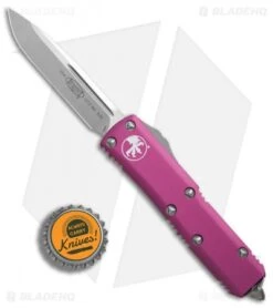 Microtech UTX-85 S/E OTF Automatic Knife Violet (3.125" Satin) 231-4VI -Microtech Microtech UTX 85 SE Violet satin BHQ 74303 er bottlecap 2