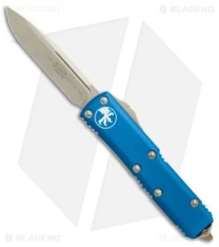 Microtech UTX-85 S/E OTF Automatic Knife Blue (3.125" Bronze) 231-13BL