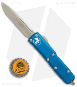 Microtech UTX-85 S/E OTF Automatic Knife Blue (3.125" Bronze) 231-13BL -Microtech Microtech UTX 85 SE blue bronze 231 13BL BHQ 69040 er size
