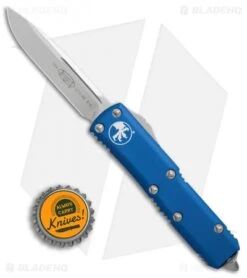 Microtech UTX-85 S/E OTF Automatic Knife Blue (3.125" Stonewash) 231-10BL -Microtech Microtech UTX 85 SE blue sw 231 10BL BHQ 69036 er size